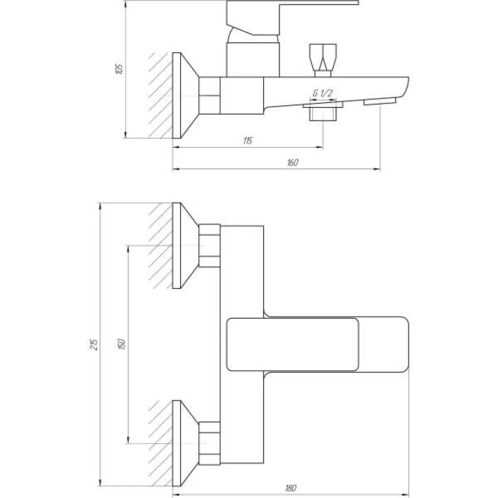 Смеситель для ванны Globus Lux Milano GLM-0102- Фото 4